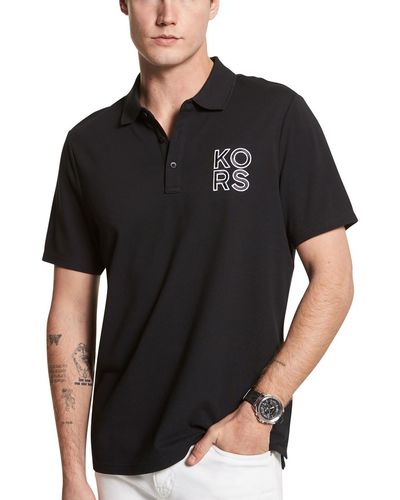 Michael Kors Cotton Logo Polo - Black