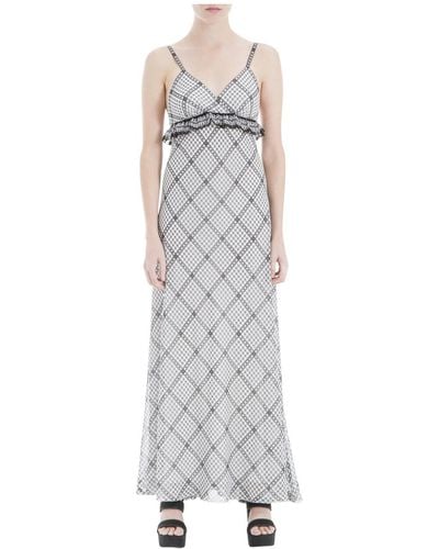 Max Studio Orianne High Waist Full-length Maxi Dress - White