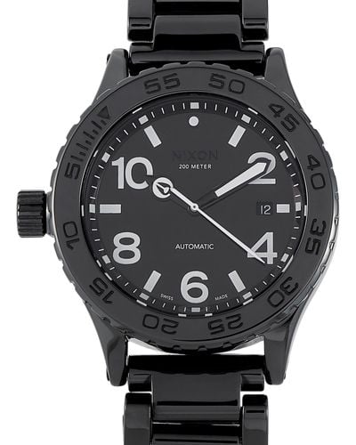 Nixon Ceramic Automatic 42 Mm All Black Ceramic Watch A148 001