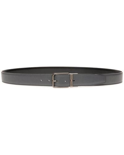 Bally Arkin 6232246 Gray Leather 110cm Belt - Black