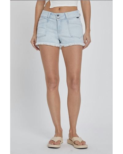 cello Made For You Denim Shorts In Light Wash - Blue