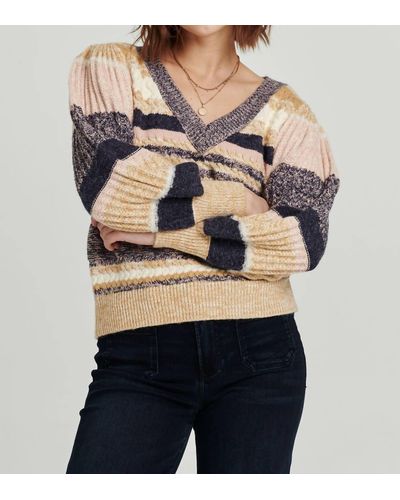 Another Love Geneva Puff Sleeve Sweater - Multicolor
