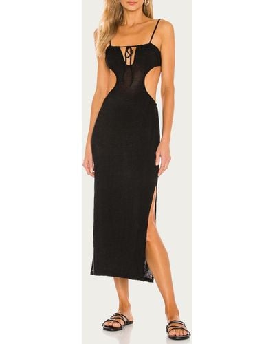 WeWoreWhat Ruched Cutout Maxi Cover Up - Black