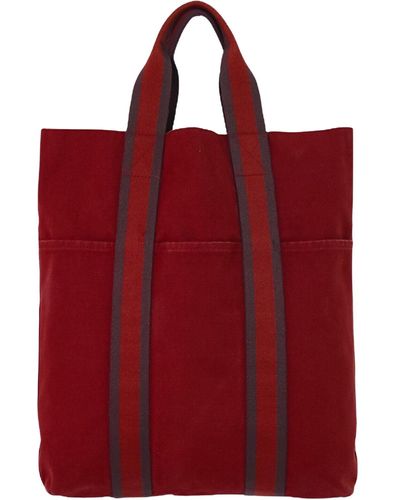 Hermès Fourre Tout Canvas Tote Bag (pre-owned) - Red