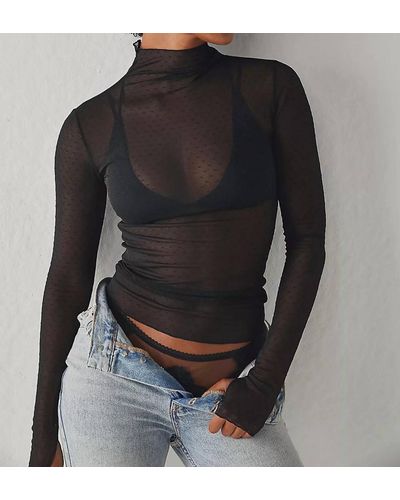 Free People On The Dot Layering - Black