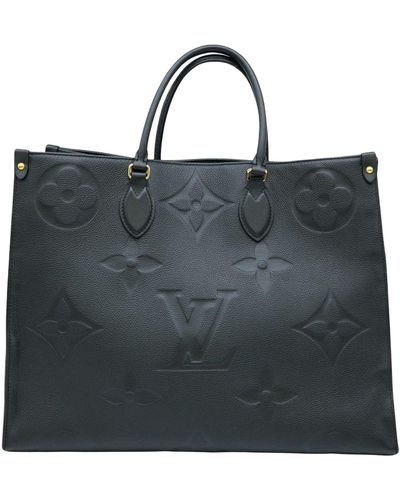 Louis Vuitton Onthego Gm Leather Tote Bag (pre-owned) - Black