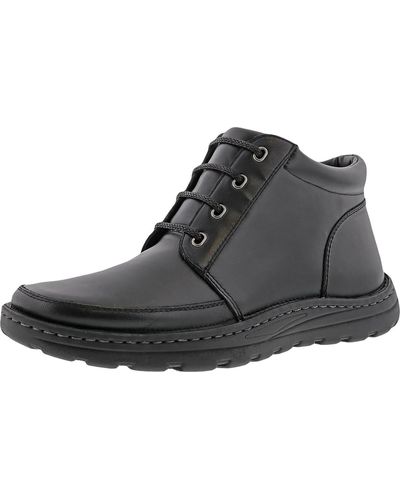 Drew Trevino Leather Lace-up Athletic Shoes - Black