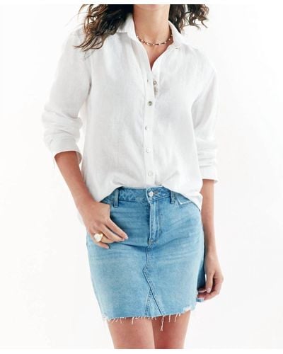 Finley Monica Linen Shirt - White