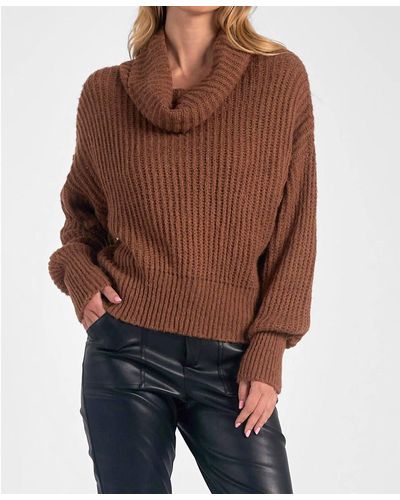 Elan Nine Sweater Turtleneck - Brown