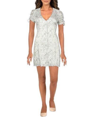 Sage the Label Rossy Floral Short Mini Dress - White