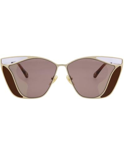 Chloé Chloe Cat Eye-frame Metal Sunglasses - Brown