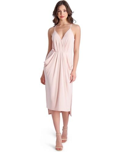 BCBGeneration Della Casual Sleeveless Midi Dress - Pink