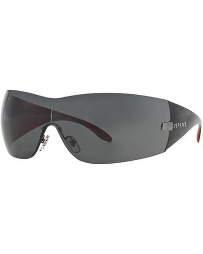 Versace Ve 2054 100187 41mm Wrap Sunglasses - Gray