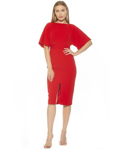 Alexia Admor Mila Short Sleeves Dress - Red