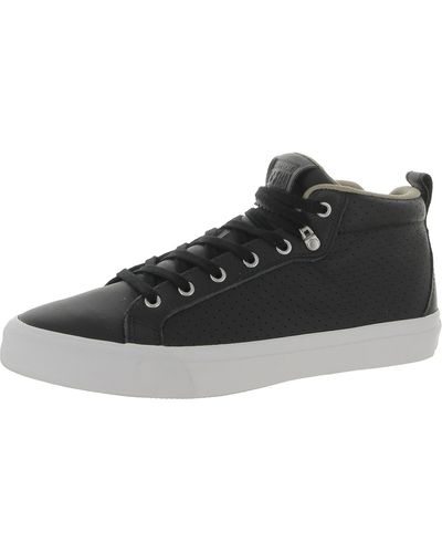 Converse As Fulton Mid Leather Lace-up Skate Shoes - Black