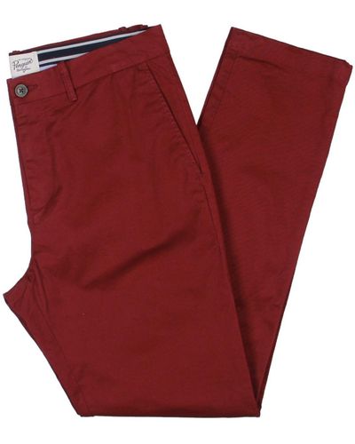 Original Penguin Twill Slim Fit Chino Pants - Red
