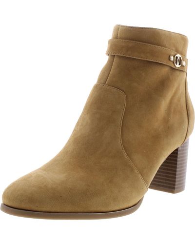 Charter Club Palomaa Faux Leather Casual Ankle Boots - Natural