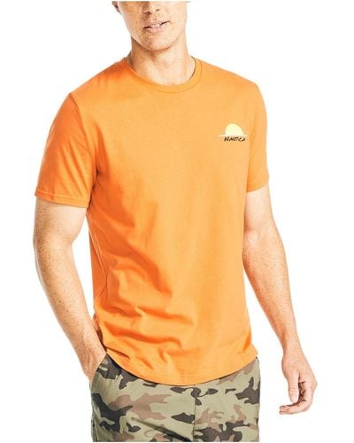 Nautica Short Sleeve Crewneck Graphic T-shirt - Orange