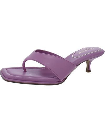 Kenneth Cole Geneva Leather Dressy Slide Sandals - Purple
