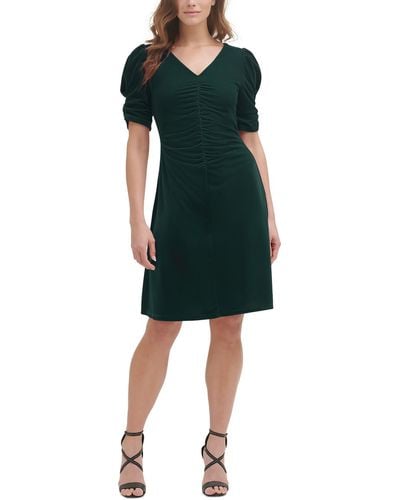 DKNY P Velvet Cocktail And Party Dress - Green