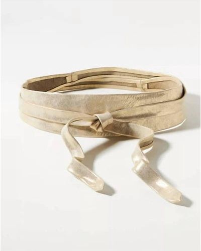 Ada Wrap Leather Belt - Natural
