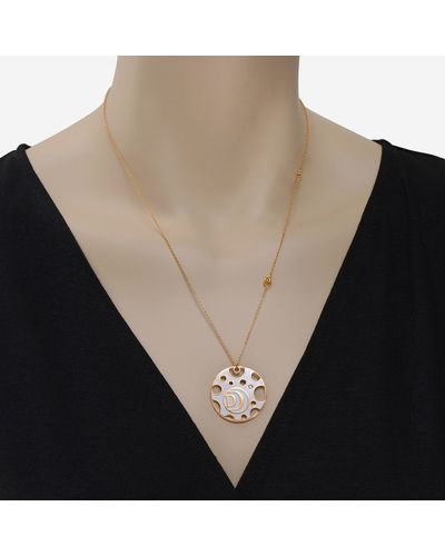 Damiani Ssima 18k Rose Gold And Ceramic Diamond Pendant Necklace 20058573 - Black