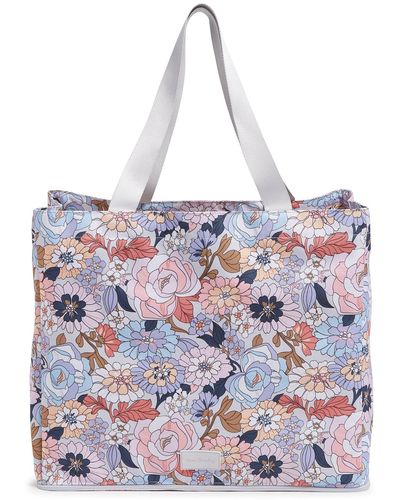 Vera Bradley Factory Style Lighten Up Deluxe Large Family Tote - Blue