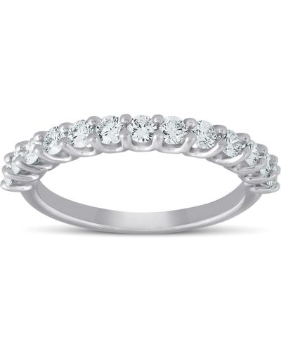 Pompeii3 3/4 Ct Diamond Wedding Ring Lab Grown Eco Friendly - Metallic