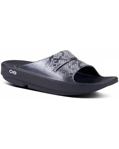 OOFOS Ooahh Limited Slide Sandal - Blue