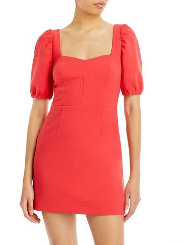 French Connection Whisper Cut Out Daytime Mini Dress - Red