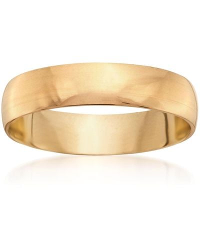 Ross-Simons 5mm 14kt Yellow Gold Wedding Ring - Metallic