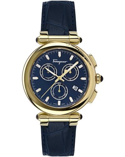 Ferragamo Idillio Chronograph Watch - Blue