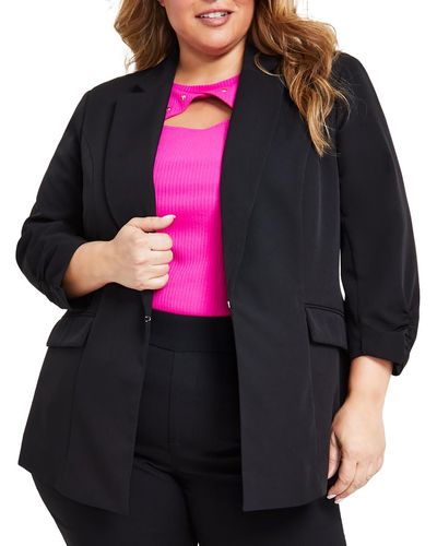 INC Plus Suit Separate Work Wear Jacket - Black