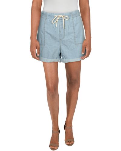 Mavi Laila High Rise Cuffed Casual Shorts - Blue