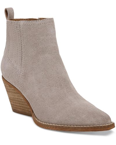 Zodiac Robyn Suede Pull On Ankle Boots - Brown