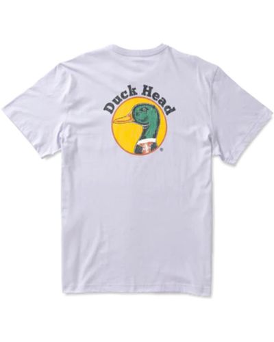 Duck Head Distressed Logo Tee - White