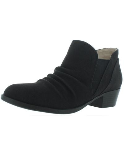 LifeStride Aurora Memory Foam Block Heel Ankle Boots - Black