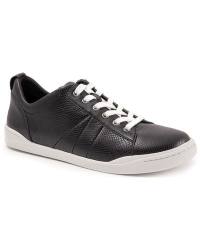 Softwalk Athens Leather Lifestyle Casual And Fashion Sneakers - Black