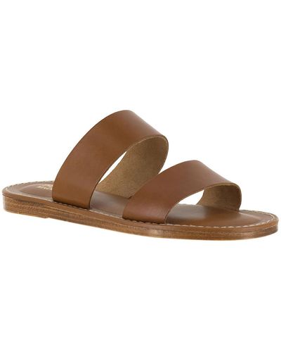 Bella Vita Imo-italy Slip On Open Toe Slide Sandals - Brown