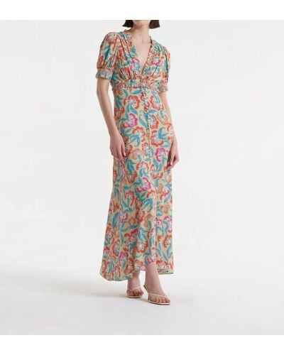 Saloni Lea Smocked Dress - Multicolor
