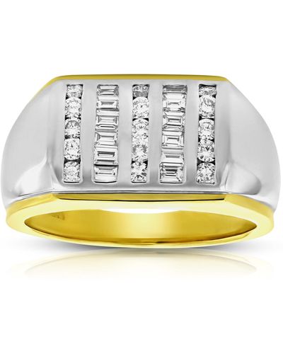 Vir Jewels 0.63 Cttw Diamond Engagement Ring 18k Two Tone Gold Si1 Clarity - Metallic