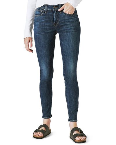 Lucky Brand Mid-rise Dark Wash Skinny Jeans - Blue