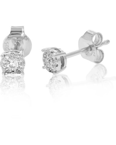 Vir Jewels 1/5 Cttw Stud Earrings Made Of Round Lab Grown Diamonds And 925 Sterling Prong Setting - Metallic