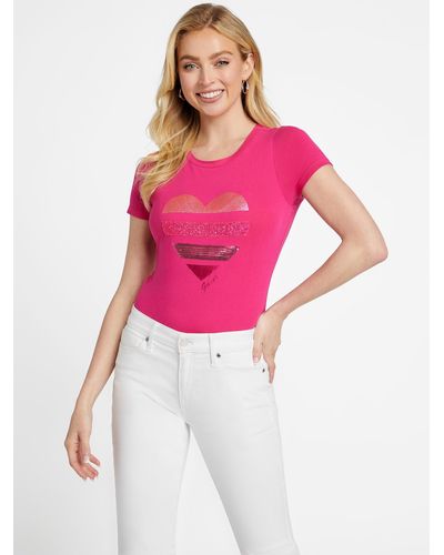 Guess Factory Eco Harty Tee - Pink