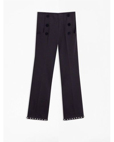 VILAGALLO Ecru Corduroy Wide Leg Trouser