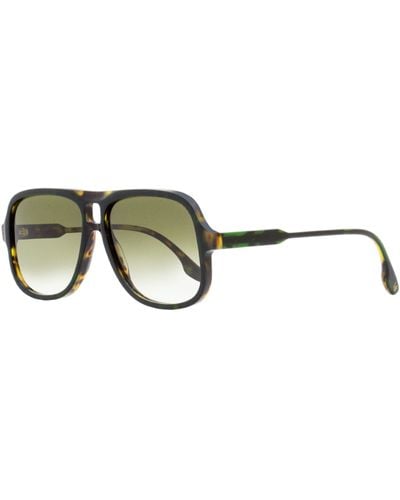 Victoria Beckham Navigator Sunglasses Vb620s Green Tortoise 59mm - Black