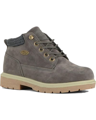 Lugz Drifter Lx Booties Lace-up Ankle Boots - Gray