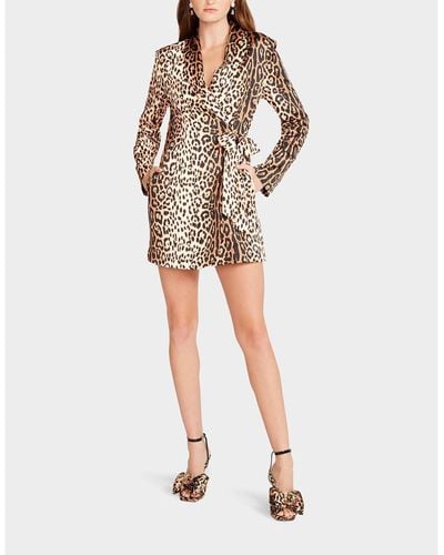 Betsey Johnson Maya Blazer Dress Leopard - Natural