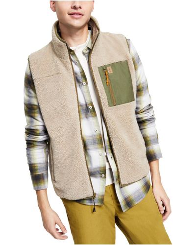 BASS OUTDOOR Faux Fur Warm Outerwear Vest - Brown
