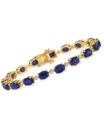 Ross-Simons Sapphire And . Diamond Bracelet - Blue
